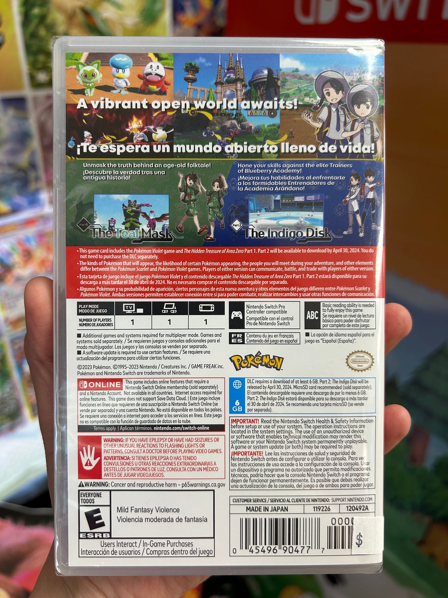 Pokemon Violet + The Hidden Treasure of Area 0 (Nintendo Switch) (SEALED)