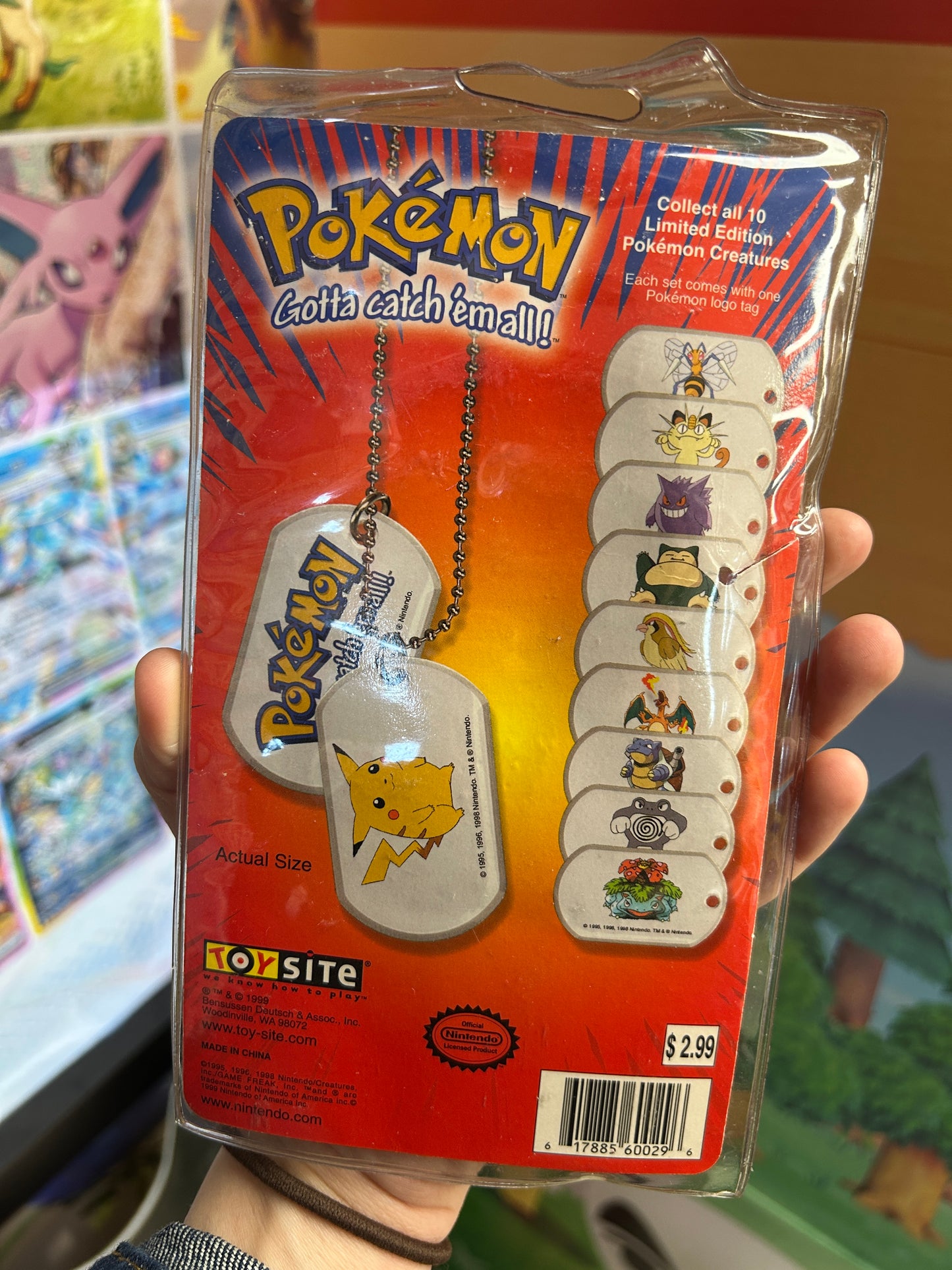 Pokemon Tauros Collectible Dog Tag SEALED