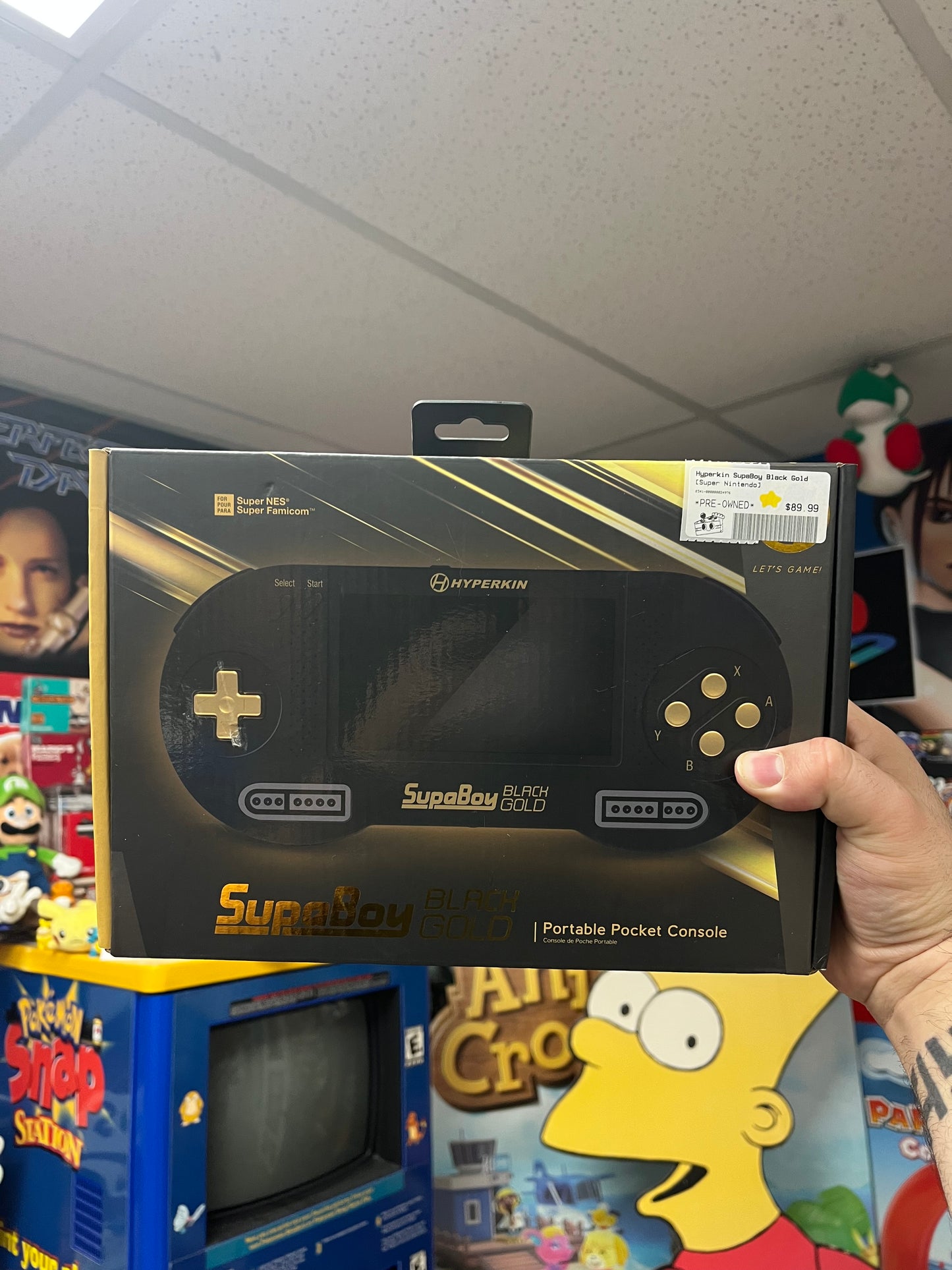 Hyperkin SupaBoy Black Gold - SNES