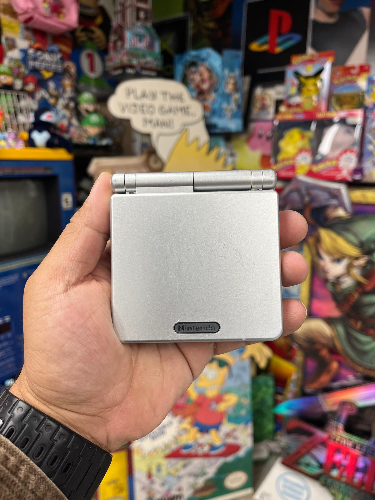 Platinum Gameboy Advance SP - CiB