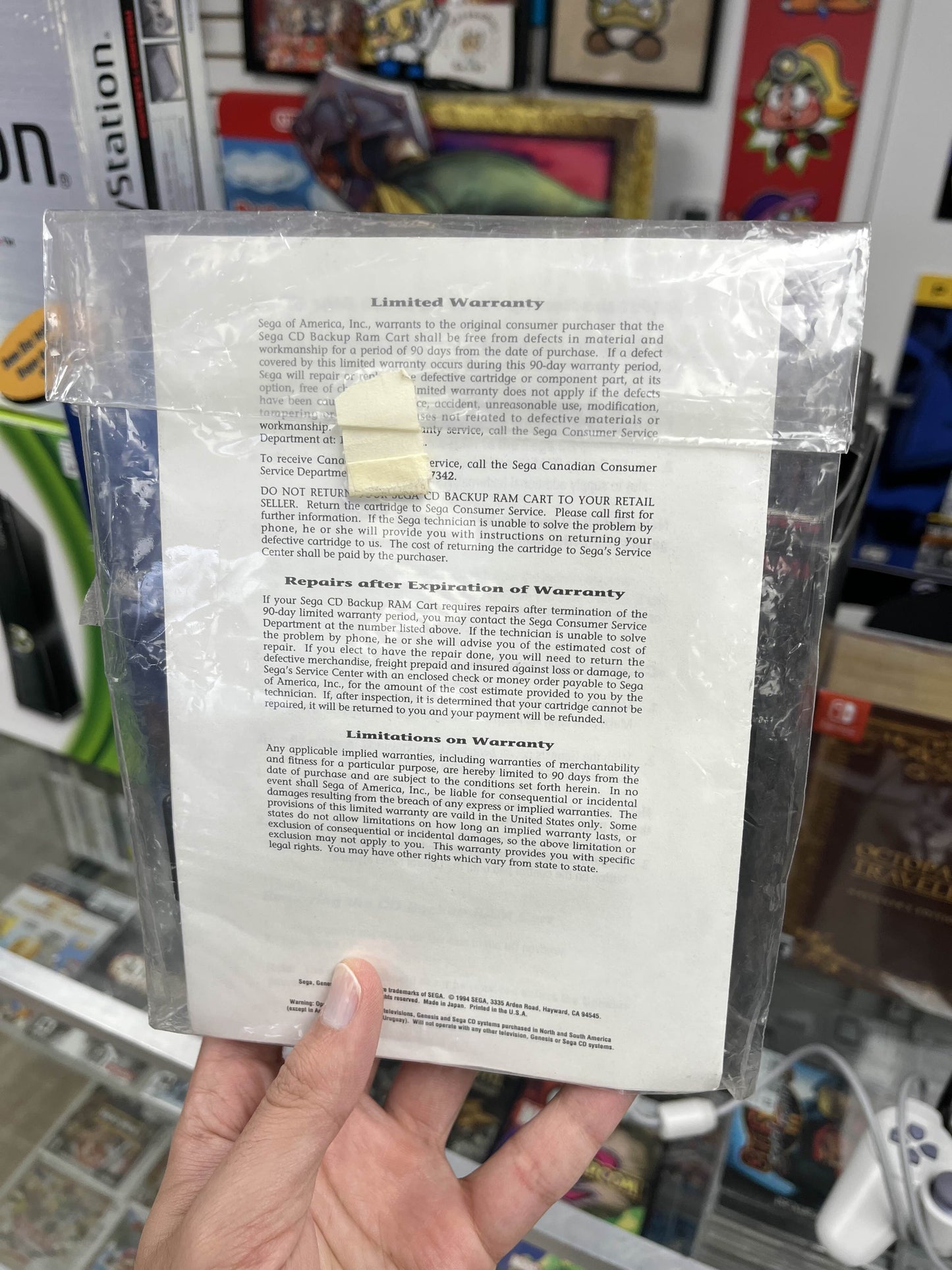 Sega CD CD Backup Ram Cart RARE