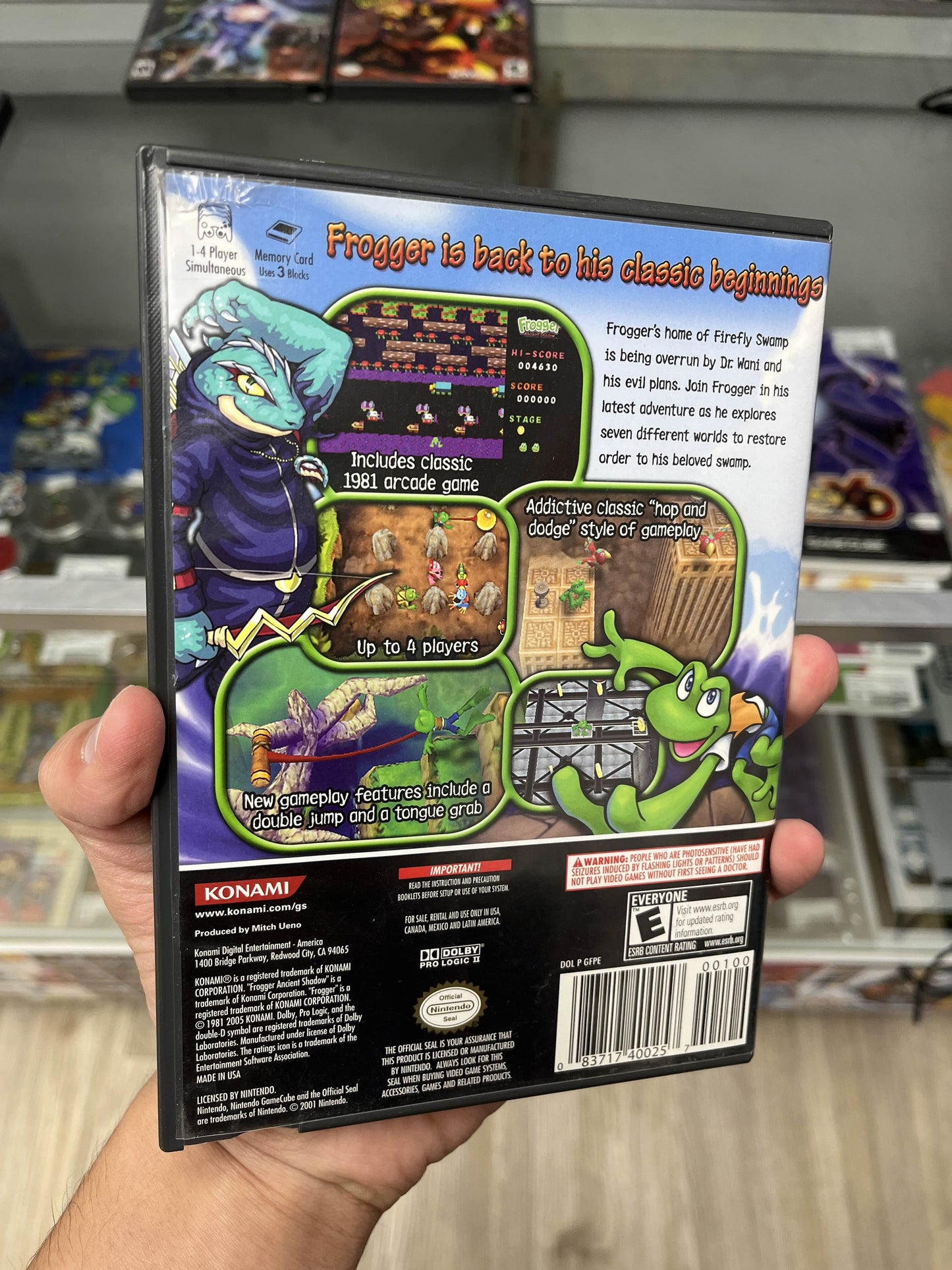 Frogger Ancient Shadows GameCube Complete