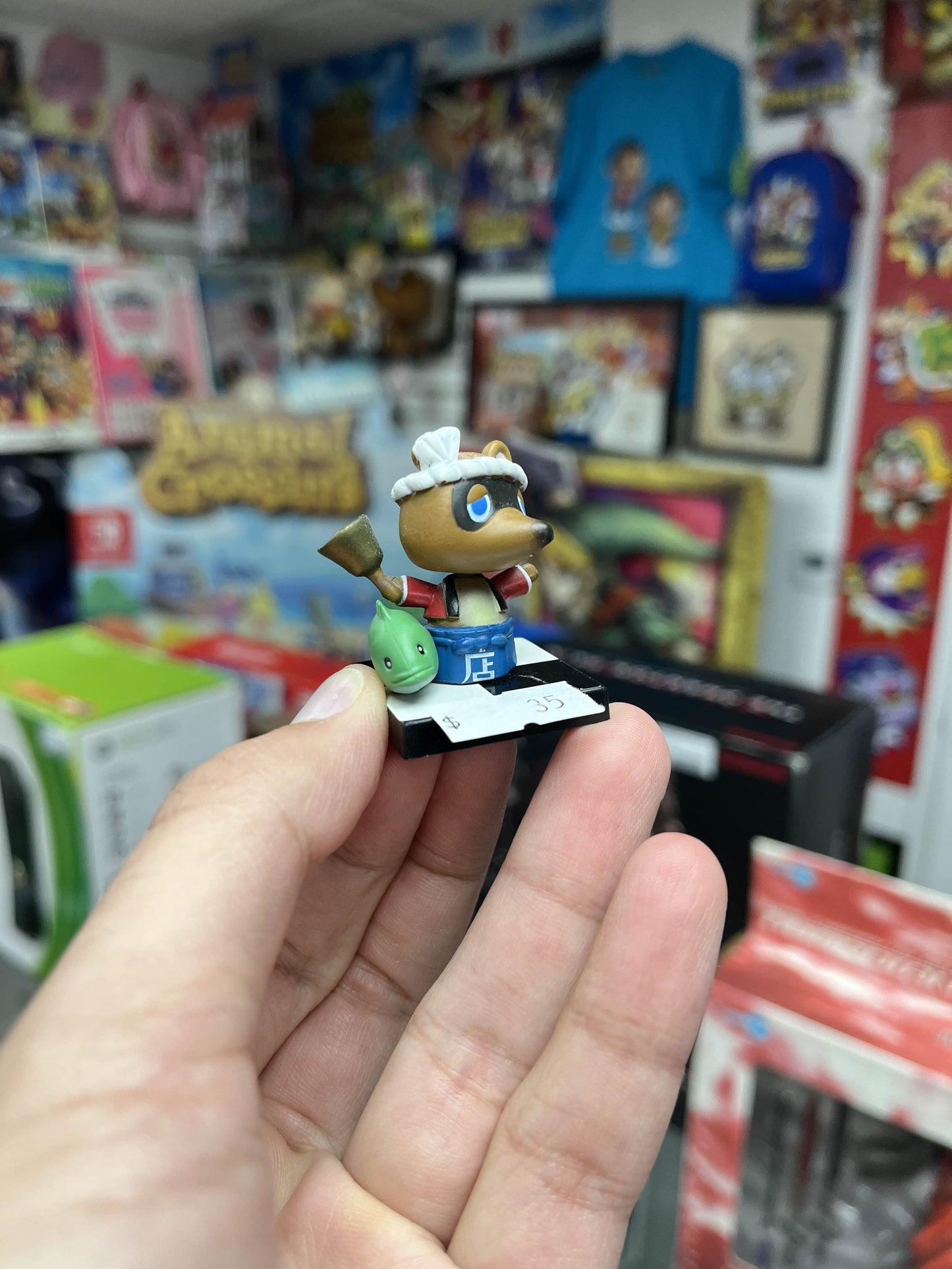 Animal Crossing 2001 Japanese Tom Nook Figure w/ Fish