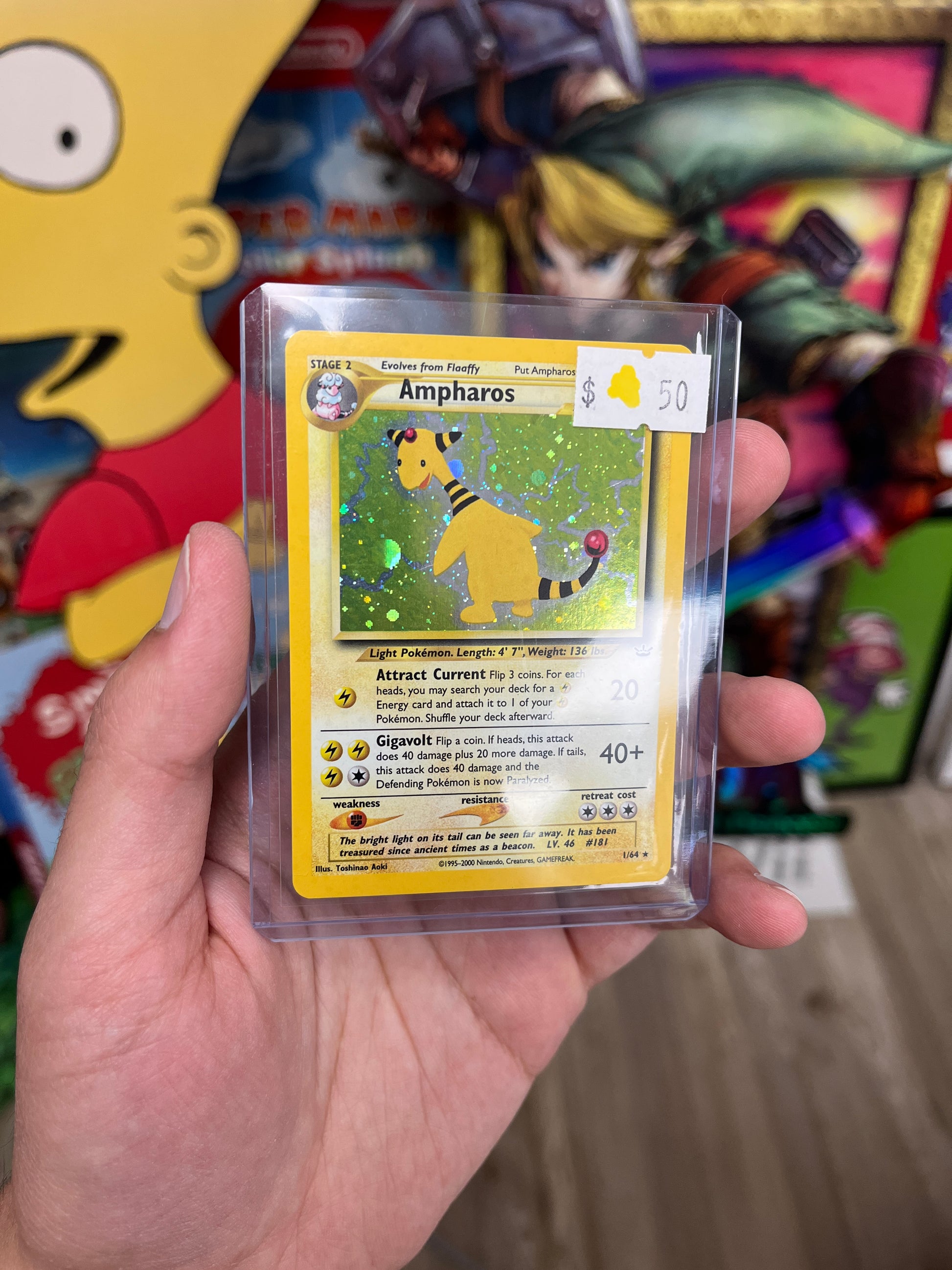 Pokemon TCG Ampharos 1/64 MP – CakeHoarder Games