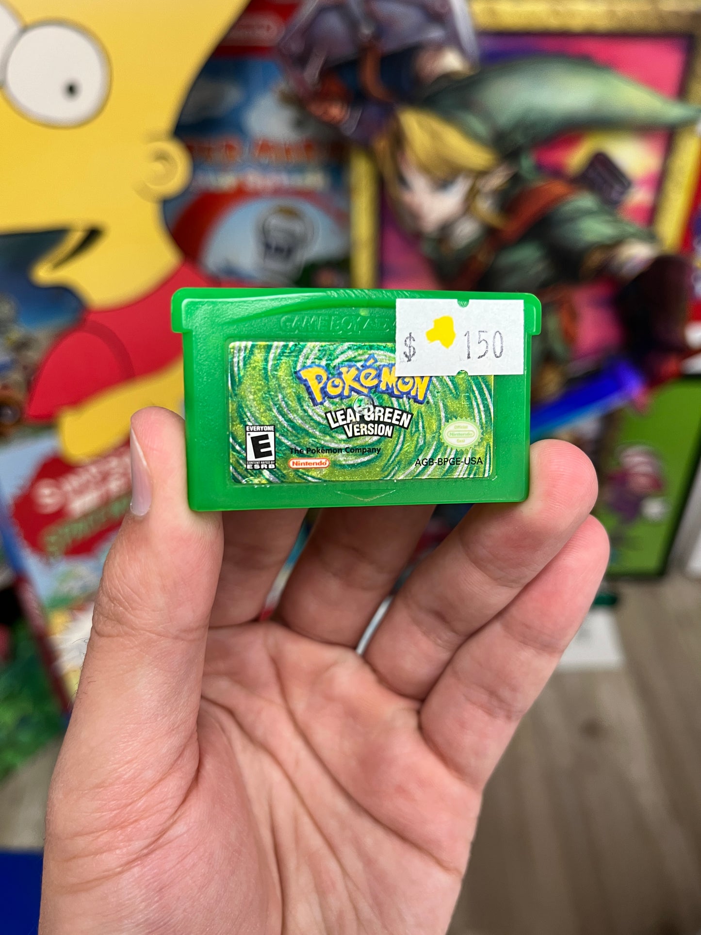 Pokemon Leaf Green GBA Good Battery