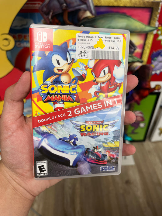 Sonic Mania + Team Sonic Racing Switch Double Pack Switch Complete