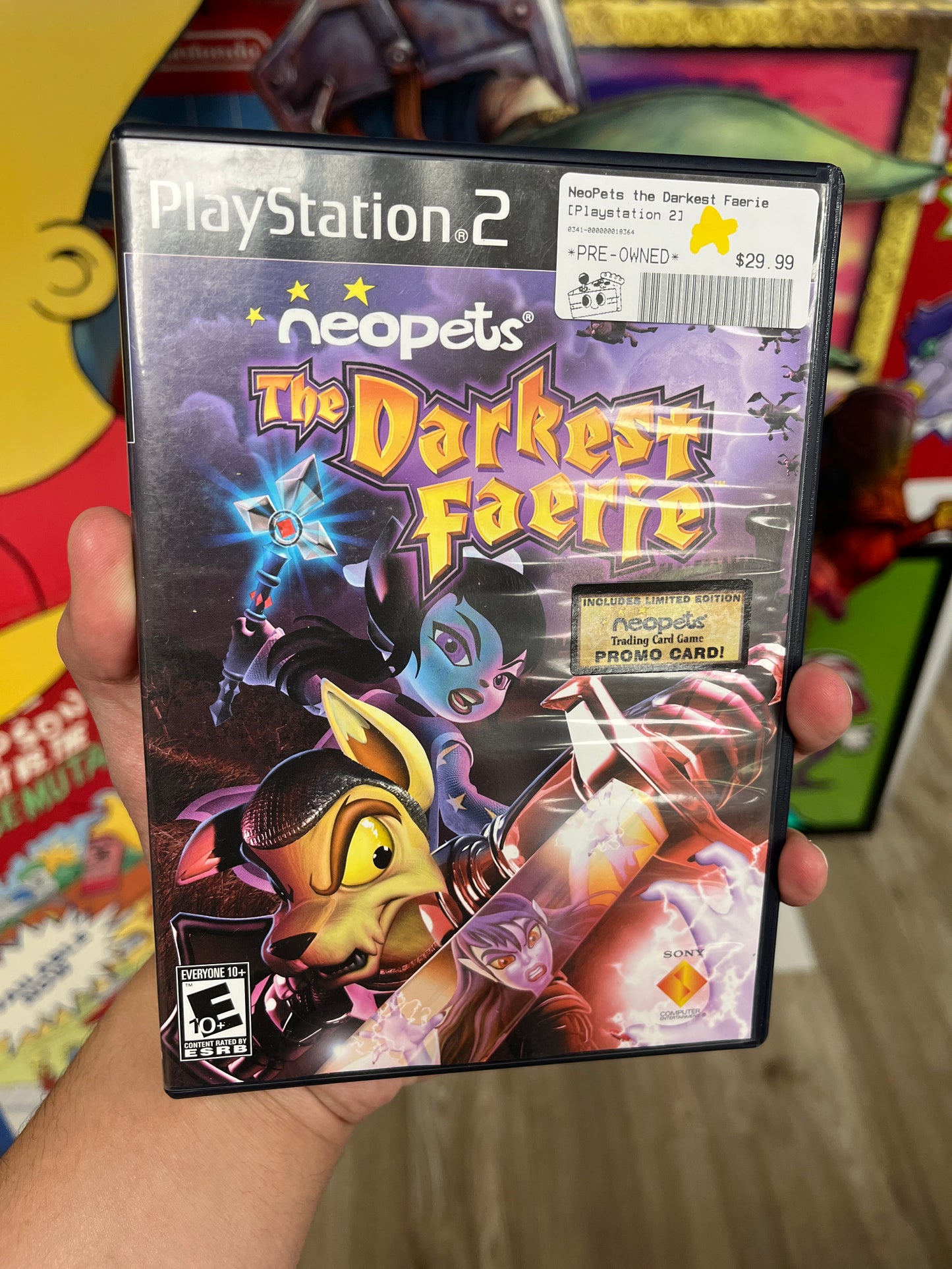 Neopets the Darkest Faerie PS2 Complete W/ Card RARE
