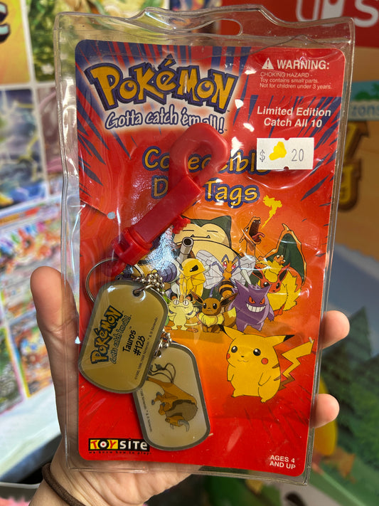 Pokemon Tauros Collectible Dog Tag SEALED