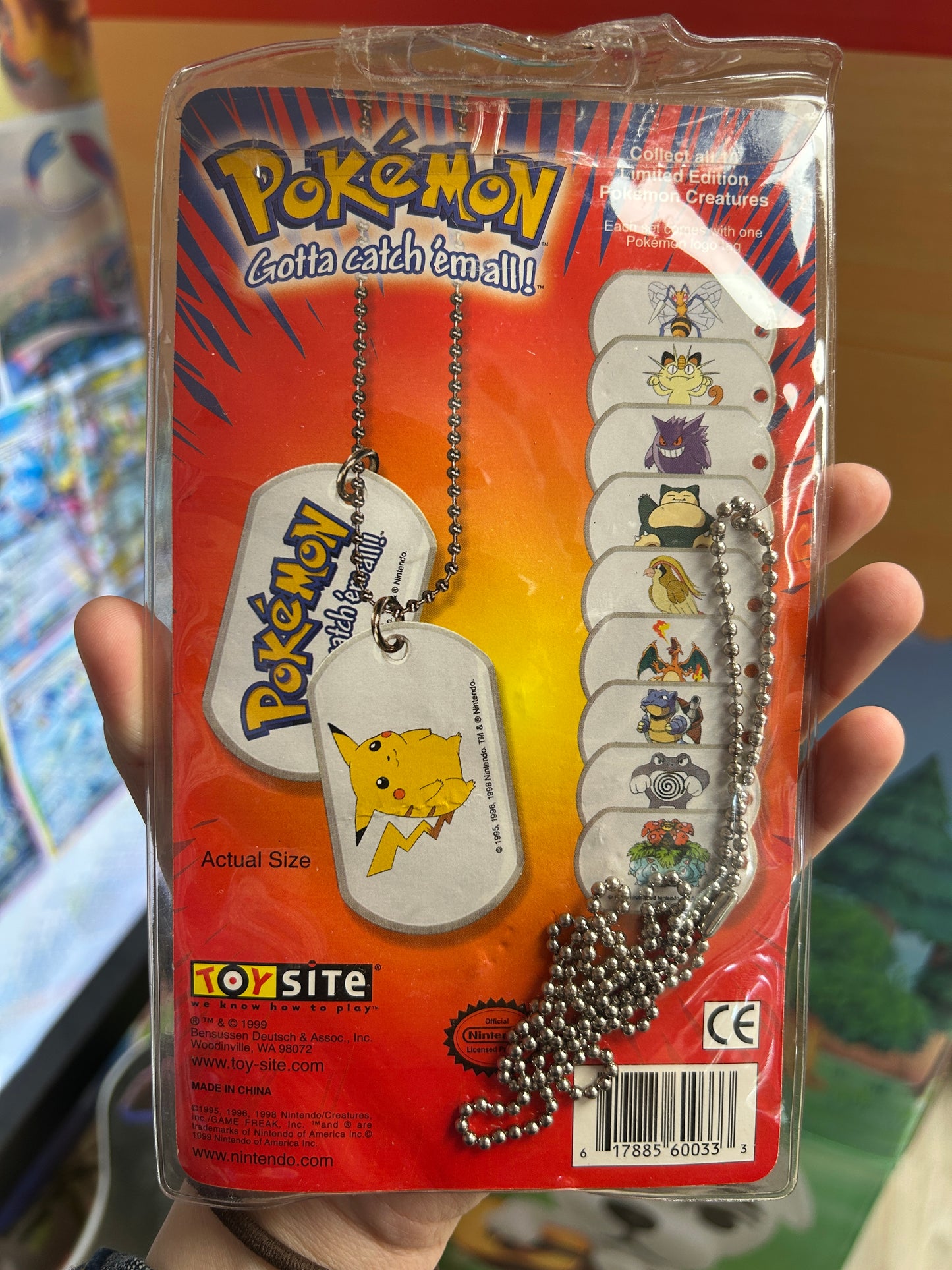 Pokemon Collectible Dog Tag Rattata SEALED