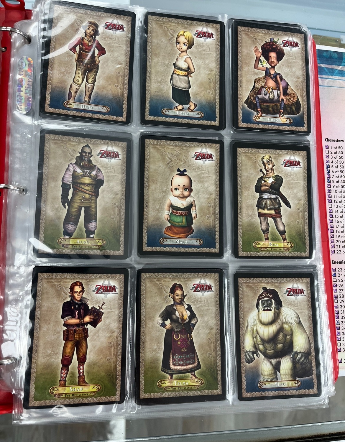 Zelda Twilight Princess Card Binder (99% Complete!)