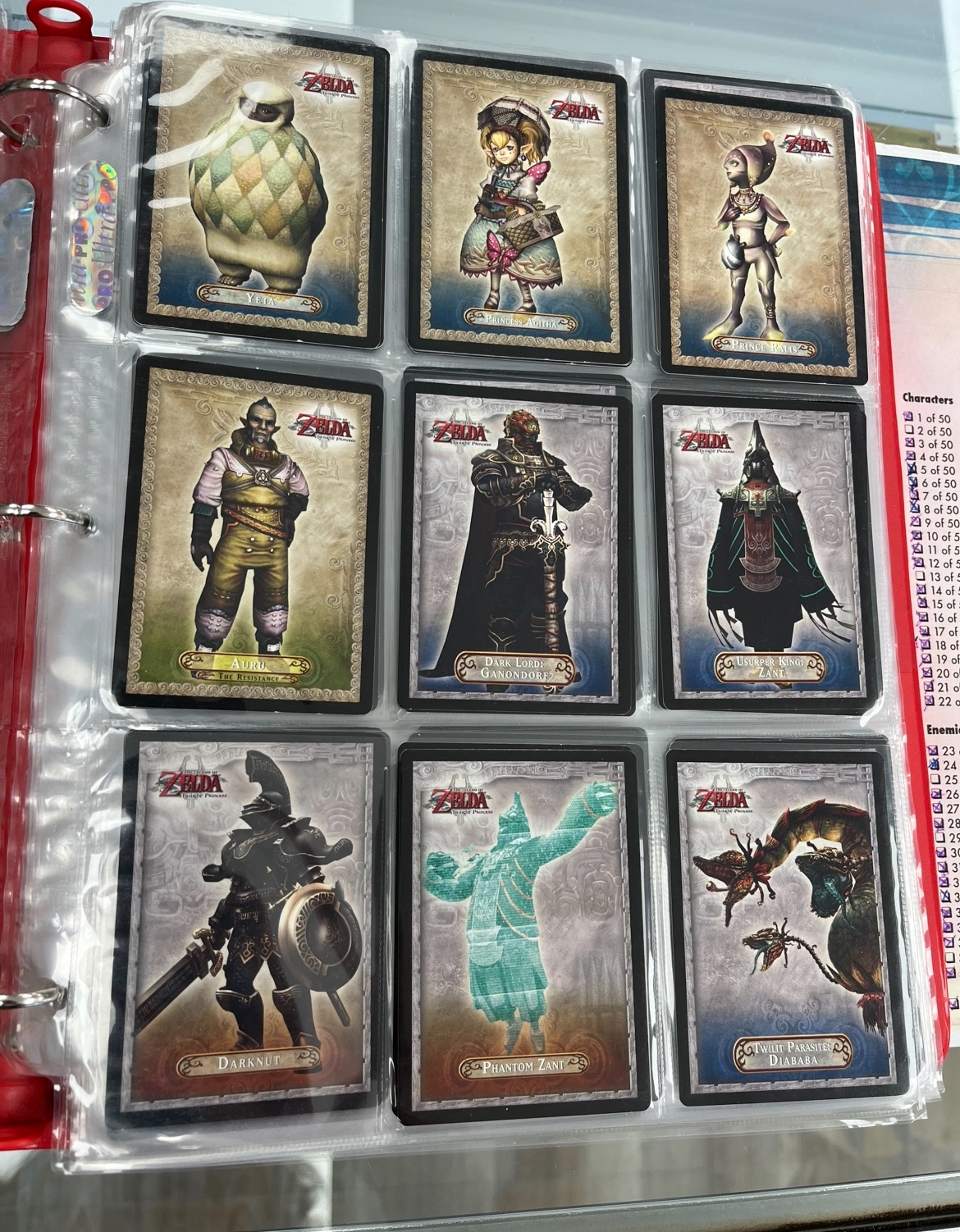 Zelda Twilight Princess Card Binder (99% Complete!)