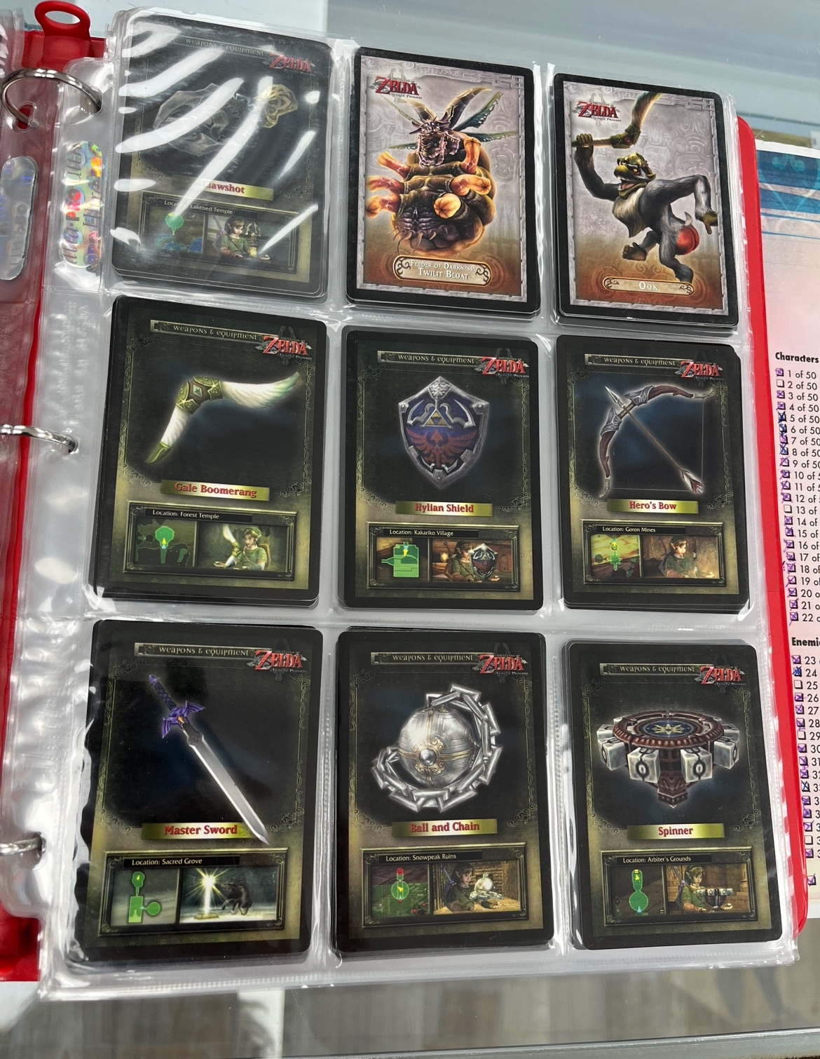 Zelda Twilight Princess Card Binder (99% Complete!)