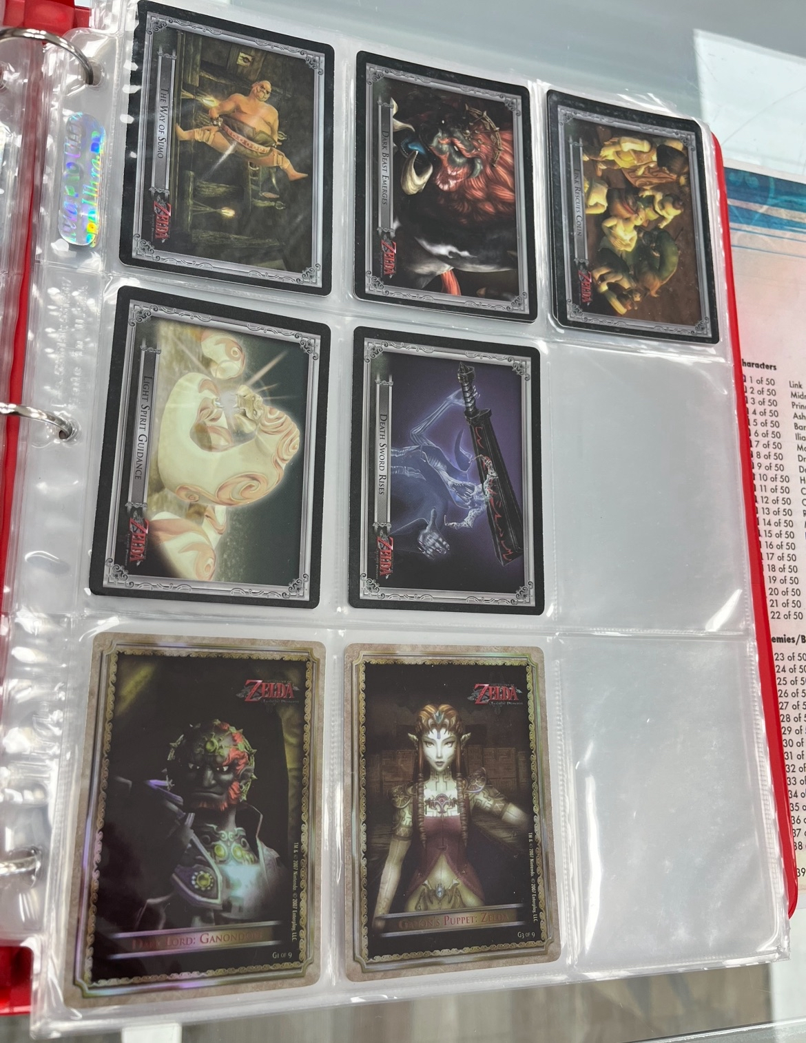 Zelda Twilight Princess Card Binder (99% Complete!)