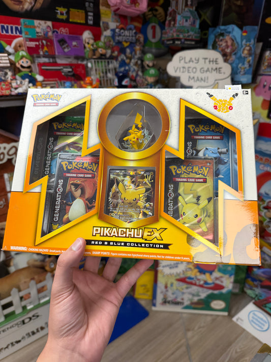 Pokemon TCG Pikachu EX Red & Blue Collection (20th Anniversary) **RARE**