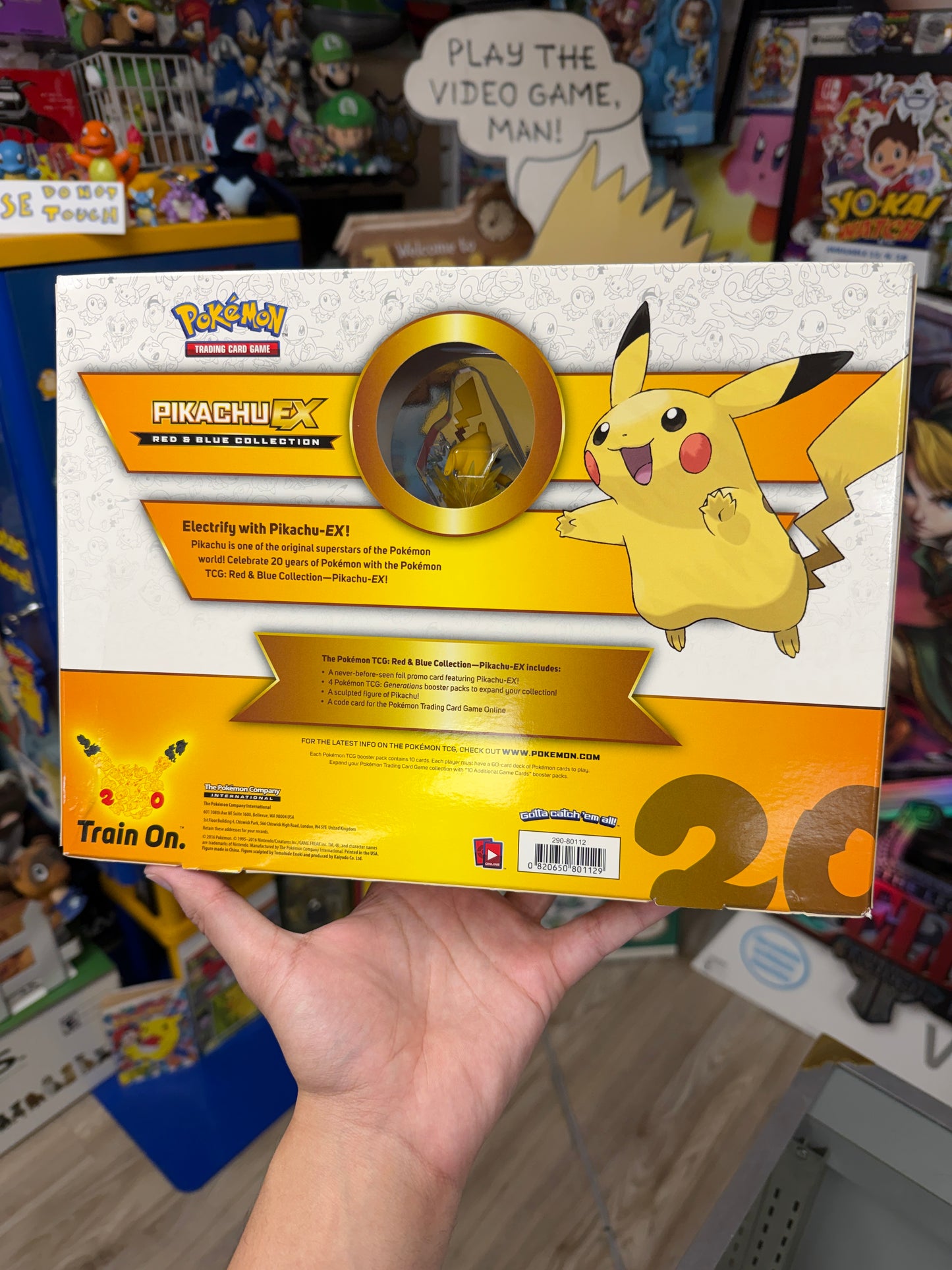 Pokemon TCG Pikachu EX Red & Blue Collection (20th Anniversary) **RARE**