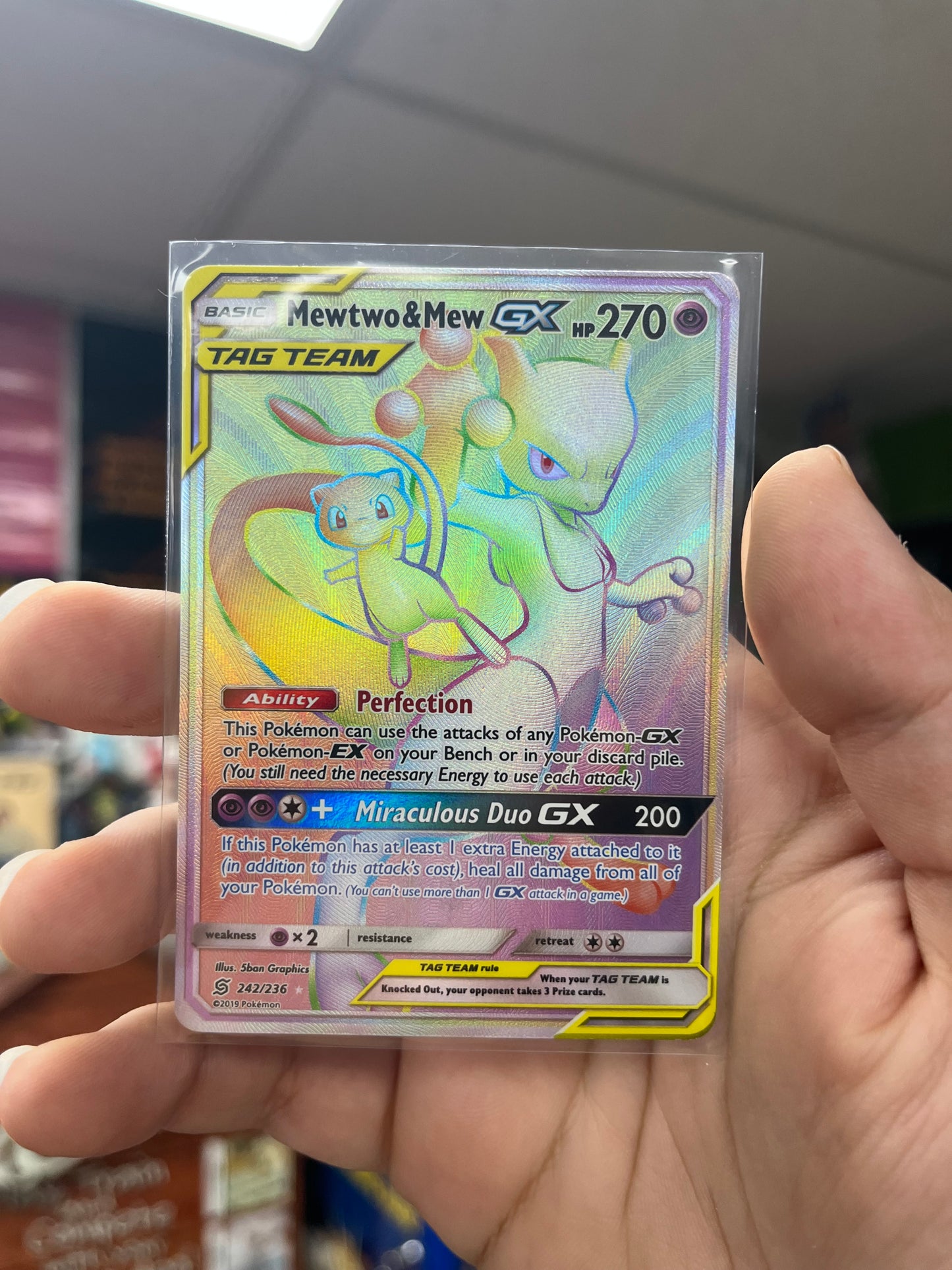 Pokemon TCG Unified Minds | Mewtwo & Mew GX Secret Rare