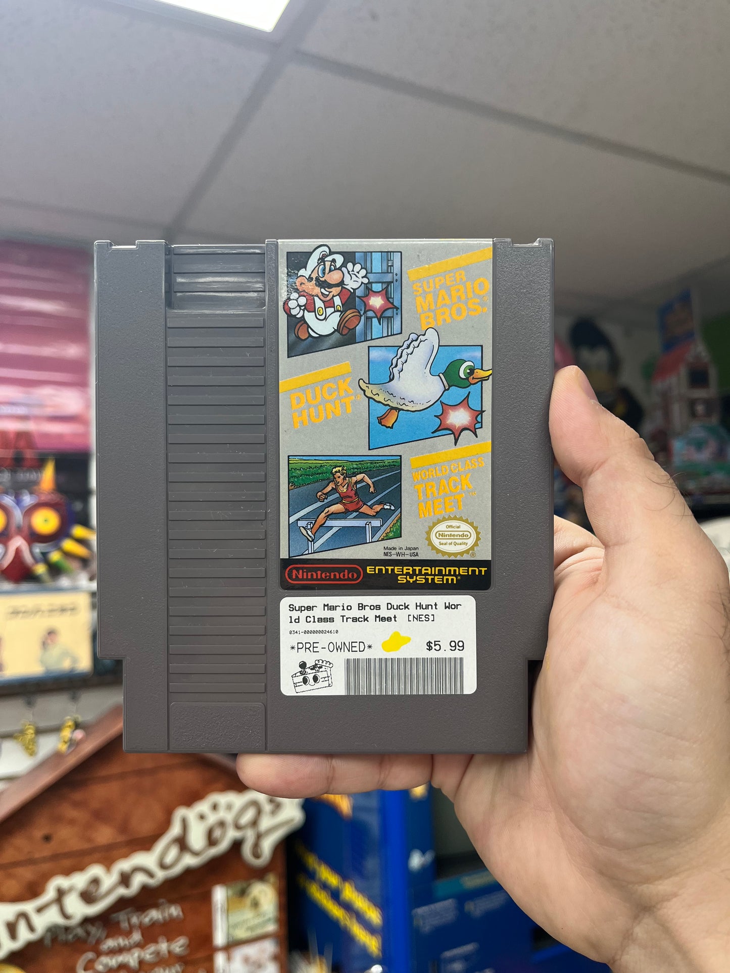 Super Mario Bros + Duck Hunt + World Class Track Meet - NES Loose