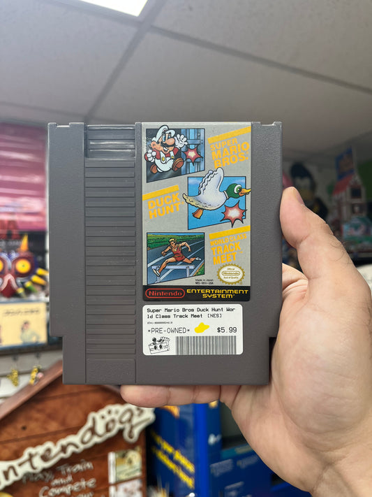 Super Mario Bros + Duck Hunt + World Class Track Meet - NES Loose