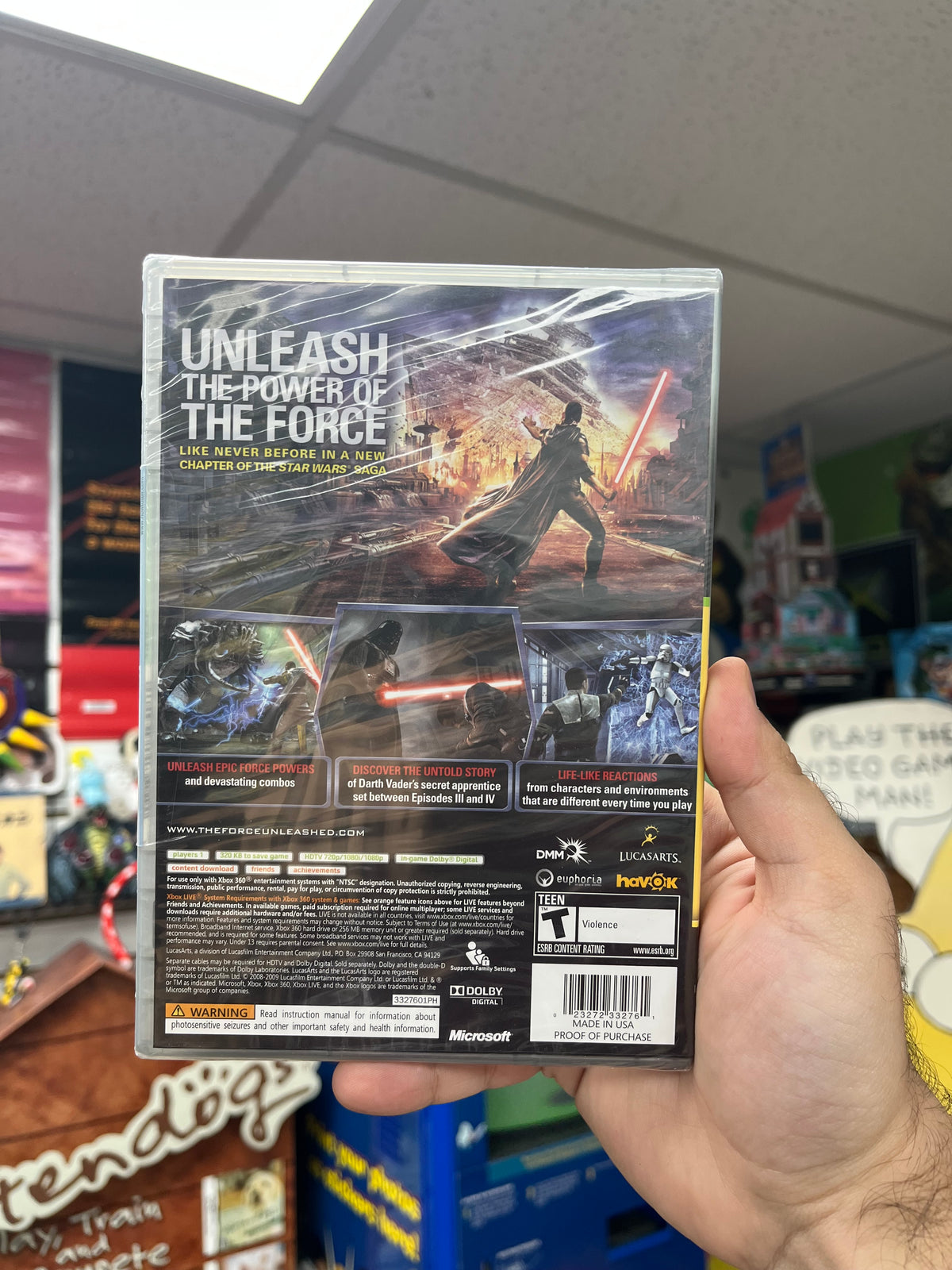Star Wars The Force Unleashed [Platinum Hits] - Xbox 360 Sealed