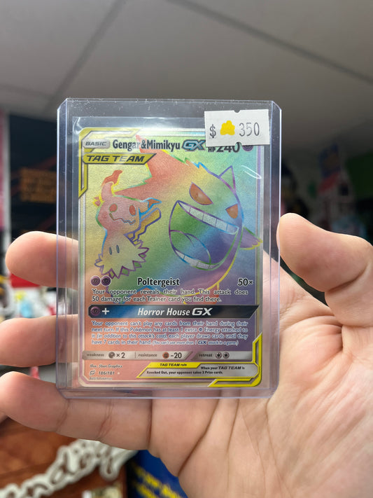 Pokemon TCG Team Up Gengar & Mimikyu GX Secret Rare LP