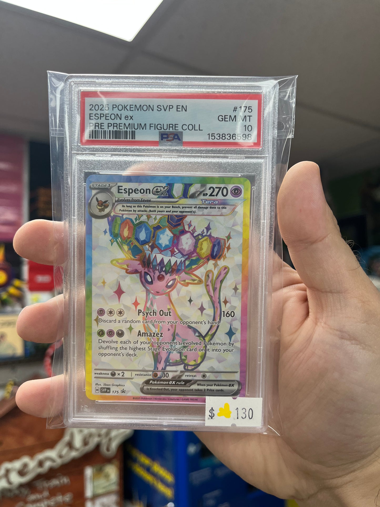 Pokemon TCG SVP175 Espeon ex PSA 10