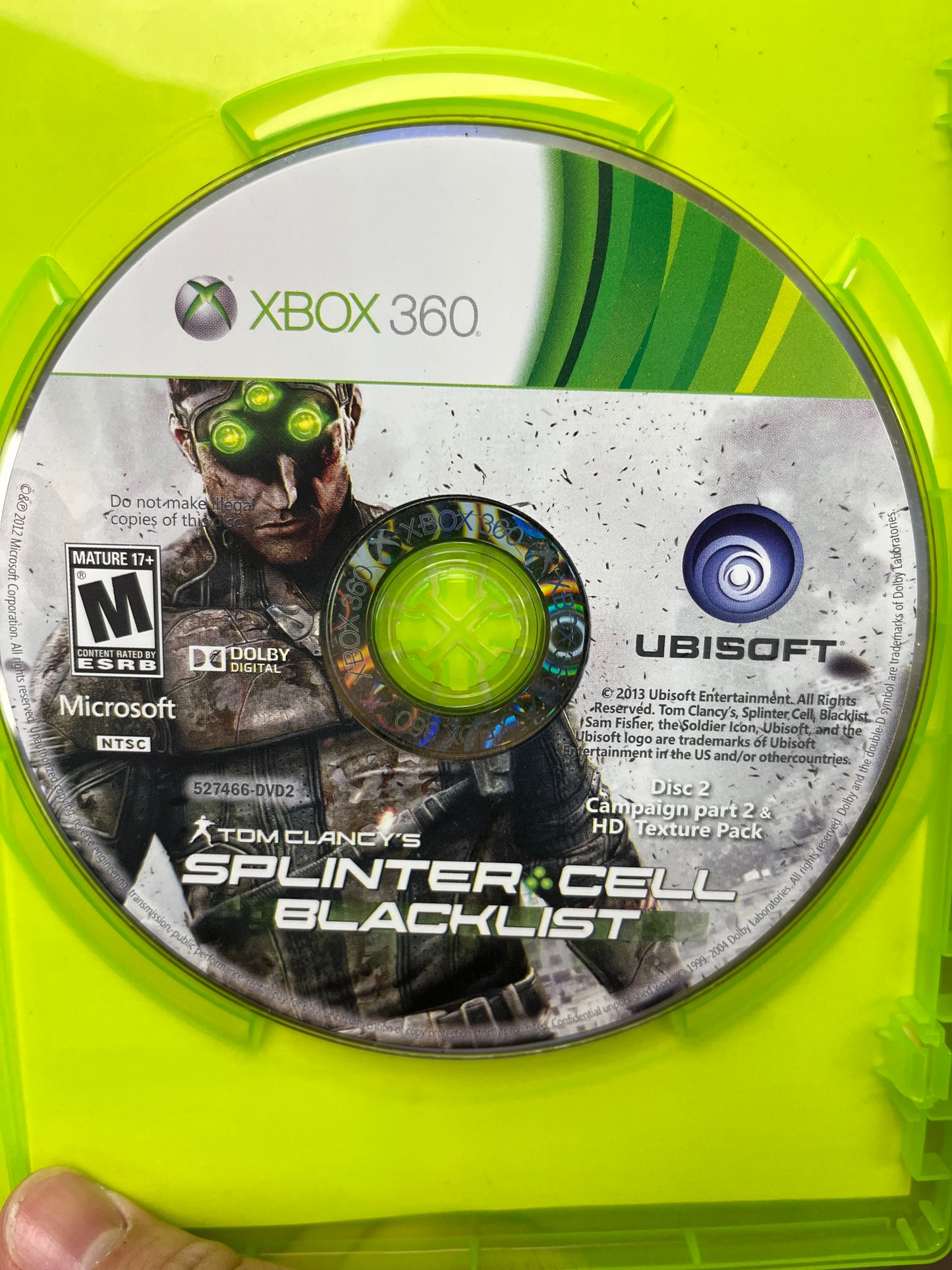 Splinter Cell Blacklist - Xbox 360 CiB