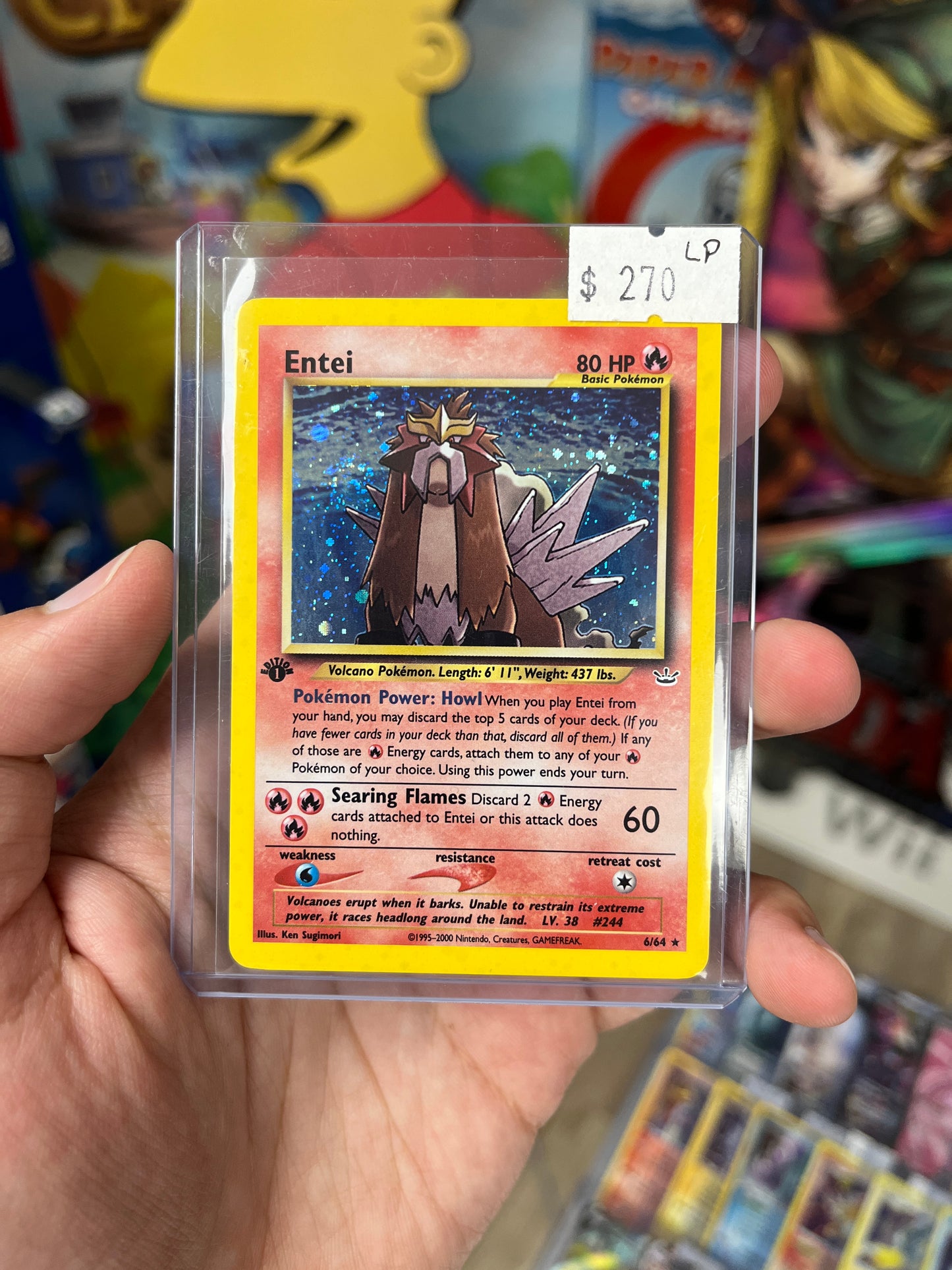 Neo Revelation Entei 1st Edition Holo - Lightly Played