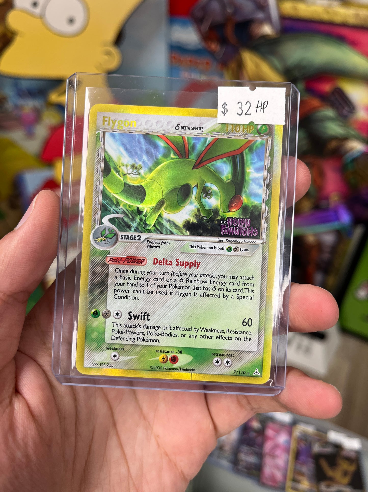 Holon Phantoms Flygon (Delta Species) - Heavily Played Reverse Holo Stamped