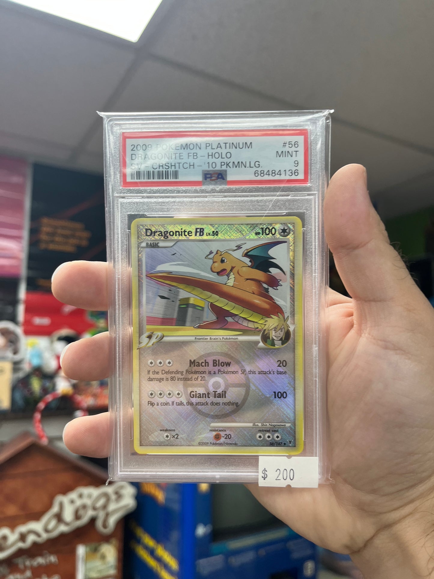 Pokemon TCG League Promo - Dragonite FB Crosshatch Holo PSA 9