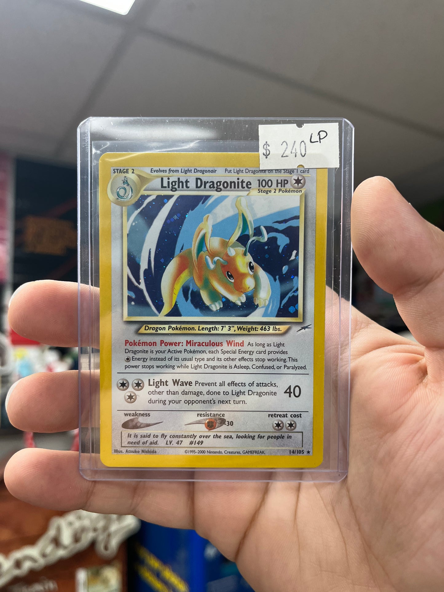 Pokemon TCG Neo Destiny - Light Dragonite Holo LP