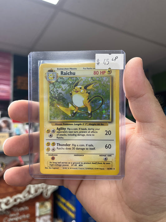 Pokemon TCG Base Set - Raichu Holo LP