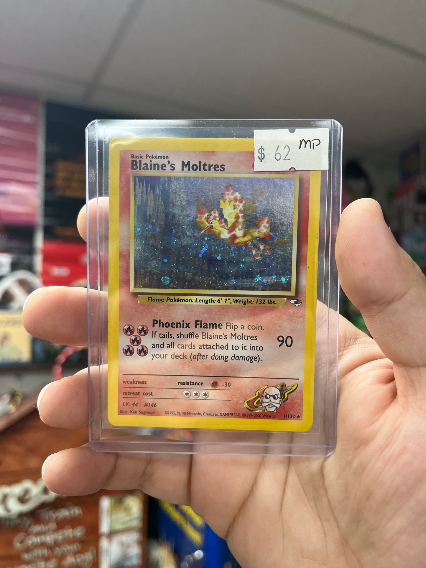 Pokemon TCG Gym Heroes - Blaine's Moltres Holo MP