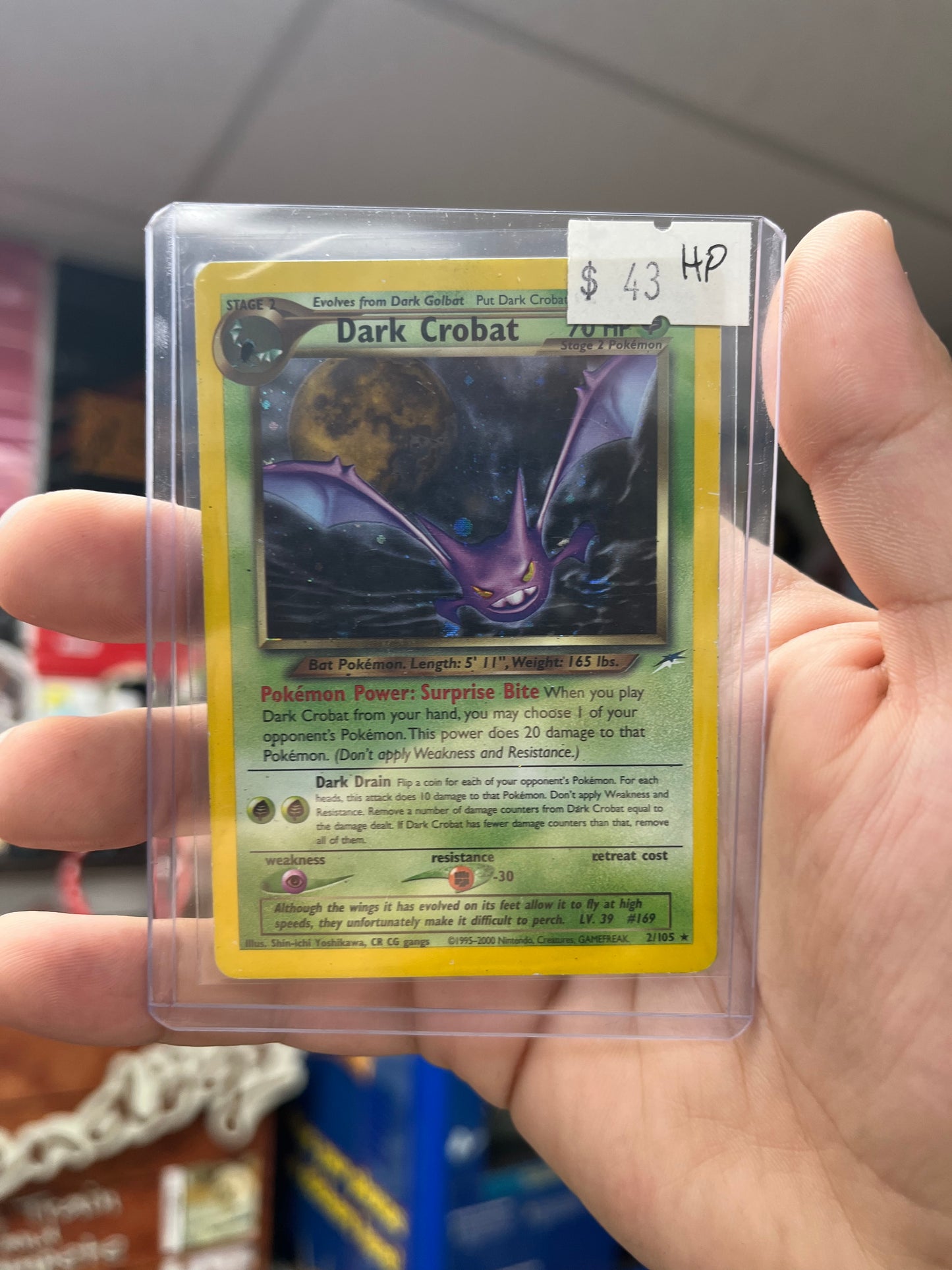 Pokemon TCG Neo Destiny - Dark Crobat Holo HP