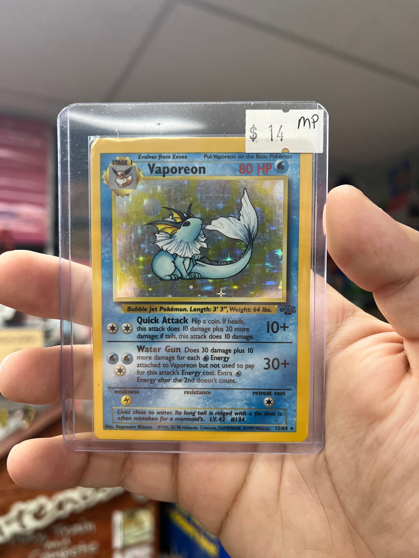 Pokemon TCG Jungle - Vaporeon Holo MP
