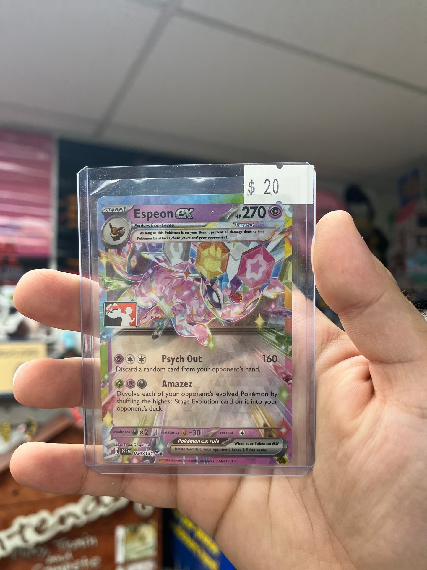 Pokemon TCG Prize Pack Series Cards - Espeon ex Stamped