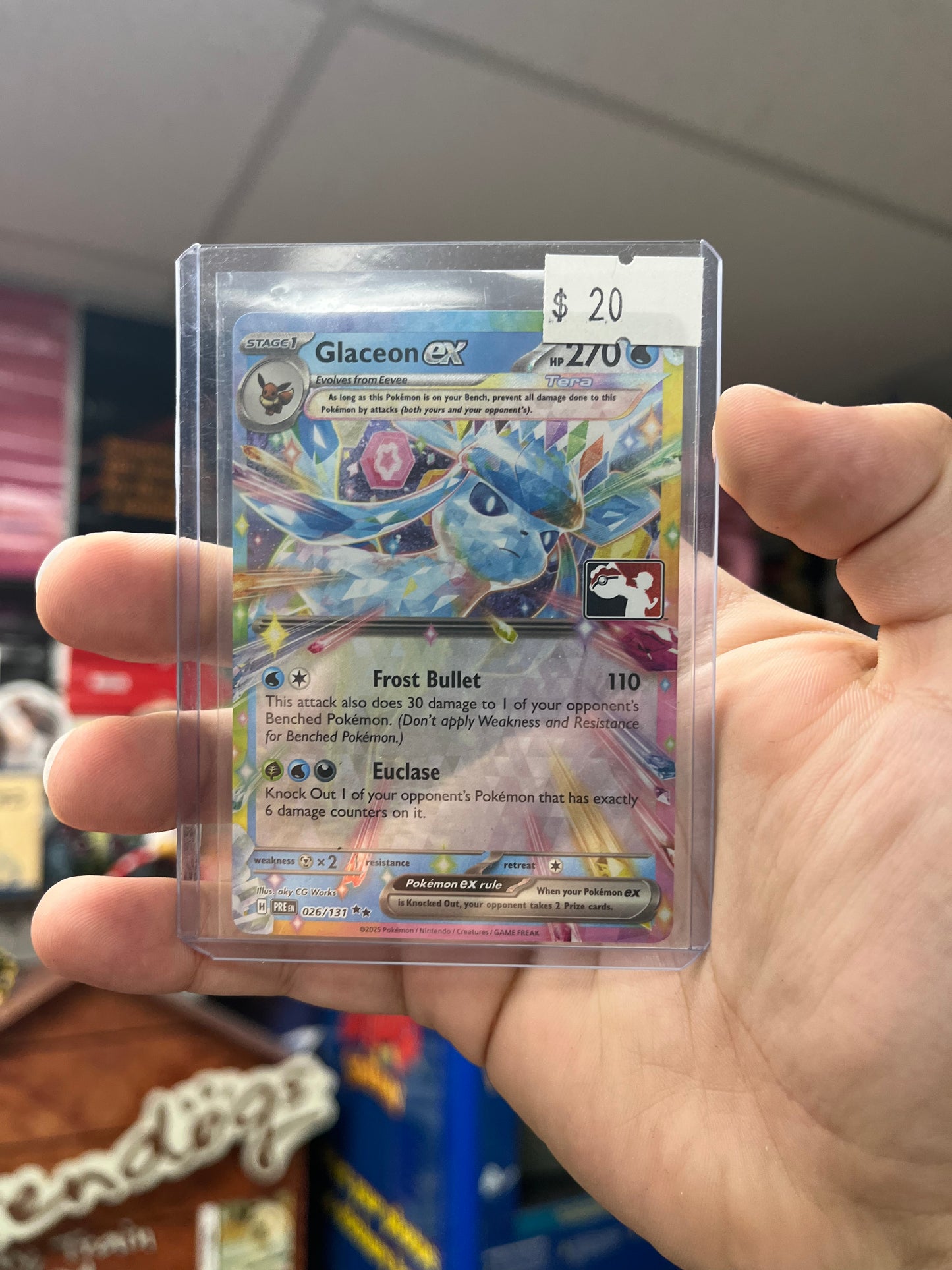 Pokemon TCG Prize Pack Series Cards - Glaceon ex Stamped