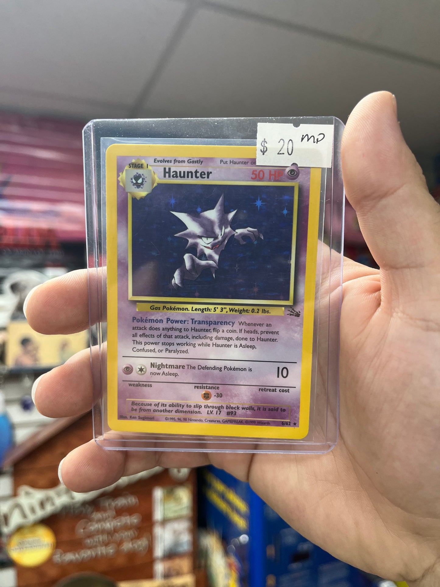 Pokemon TCG Fossil - Haunter Holo MP