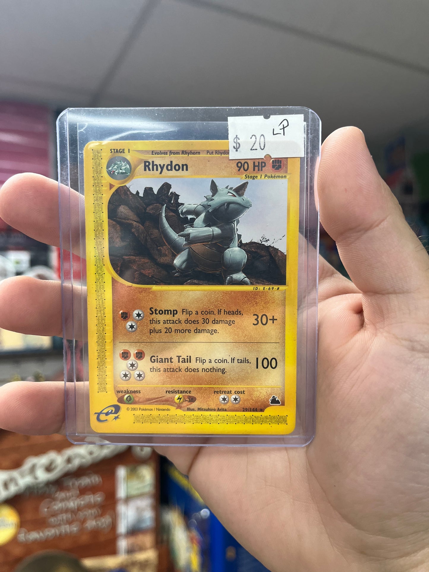 Pokemon TCG Skyridge - Rhydon Rare LP