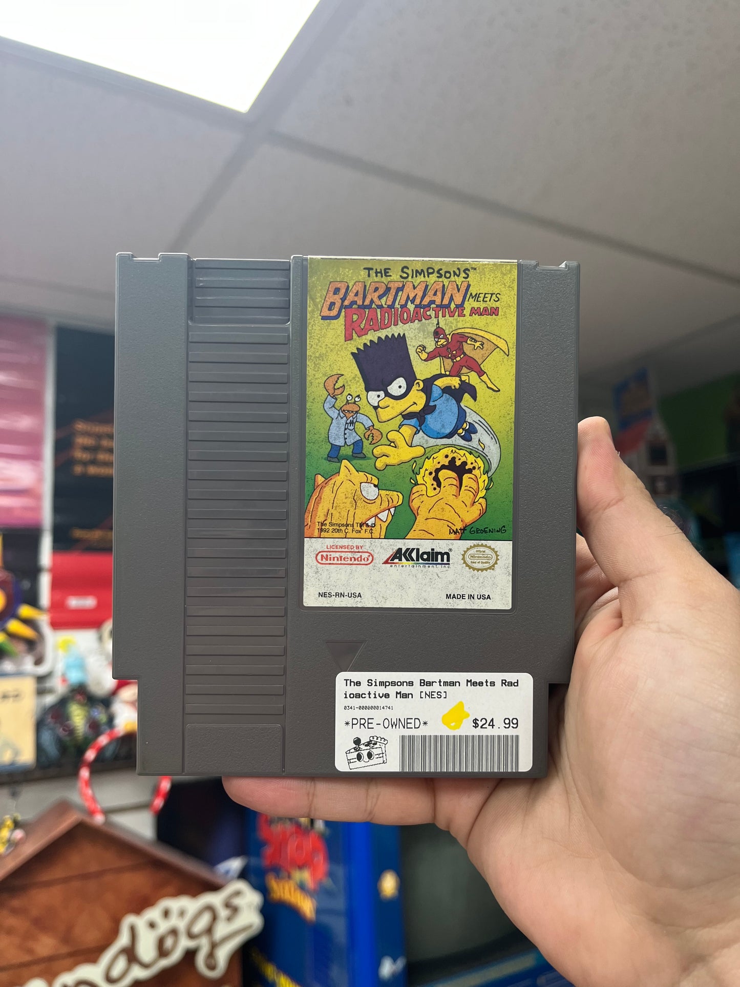 The Simpsons Bartman Meets Radioactive Man - NES Loose