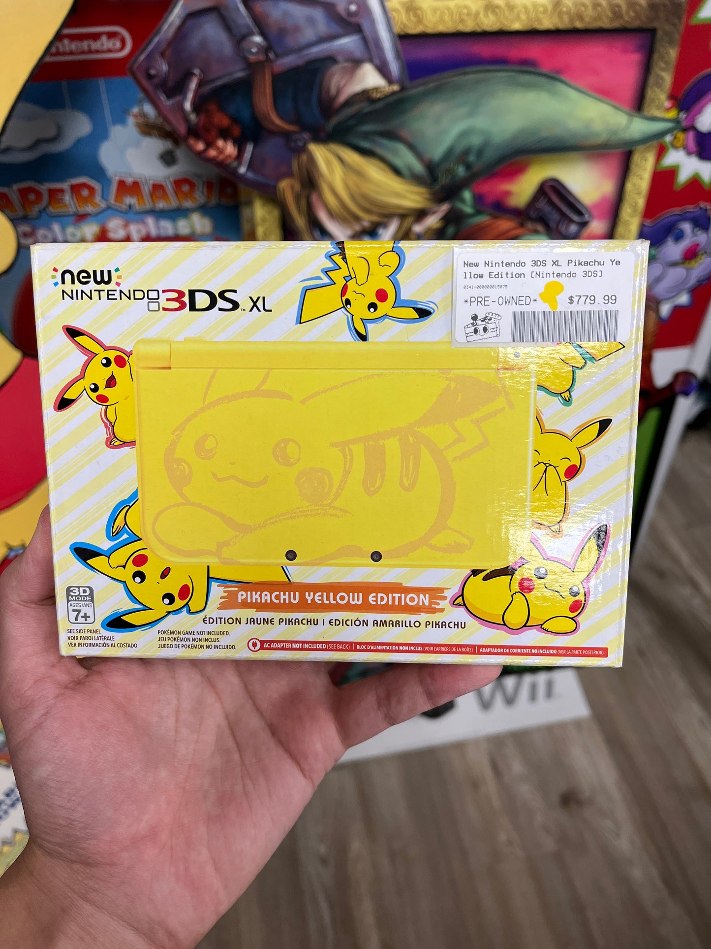 New 3DS XL Pikachu Edition Boxed Complete CLEAN (Reshelled)