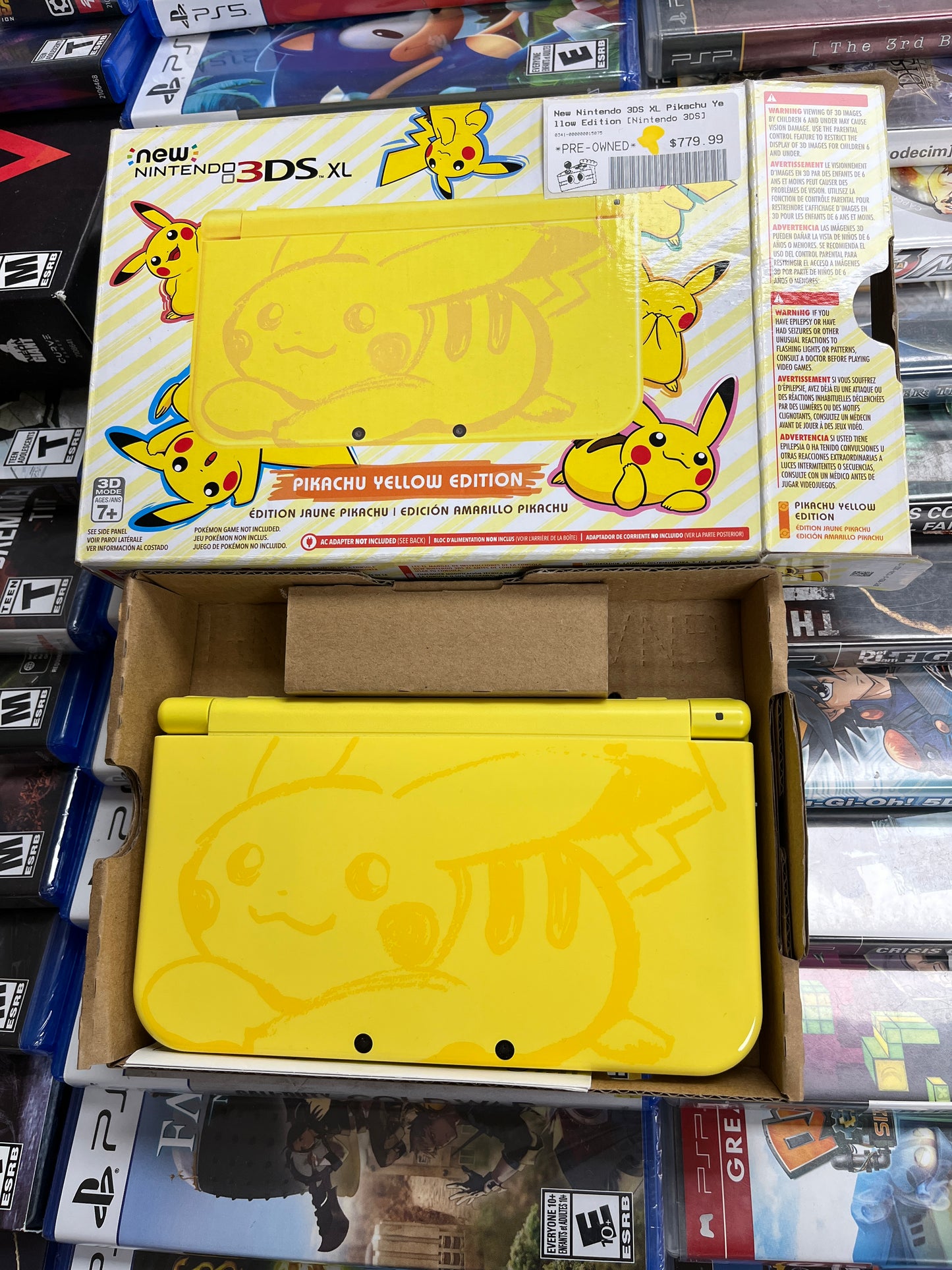 New 3DS XL Pikachu Edition Boxed Complete CLEAN (Reshelled)