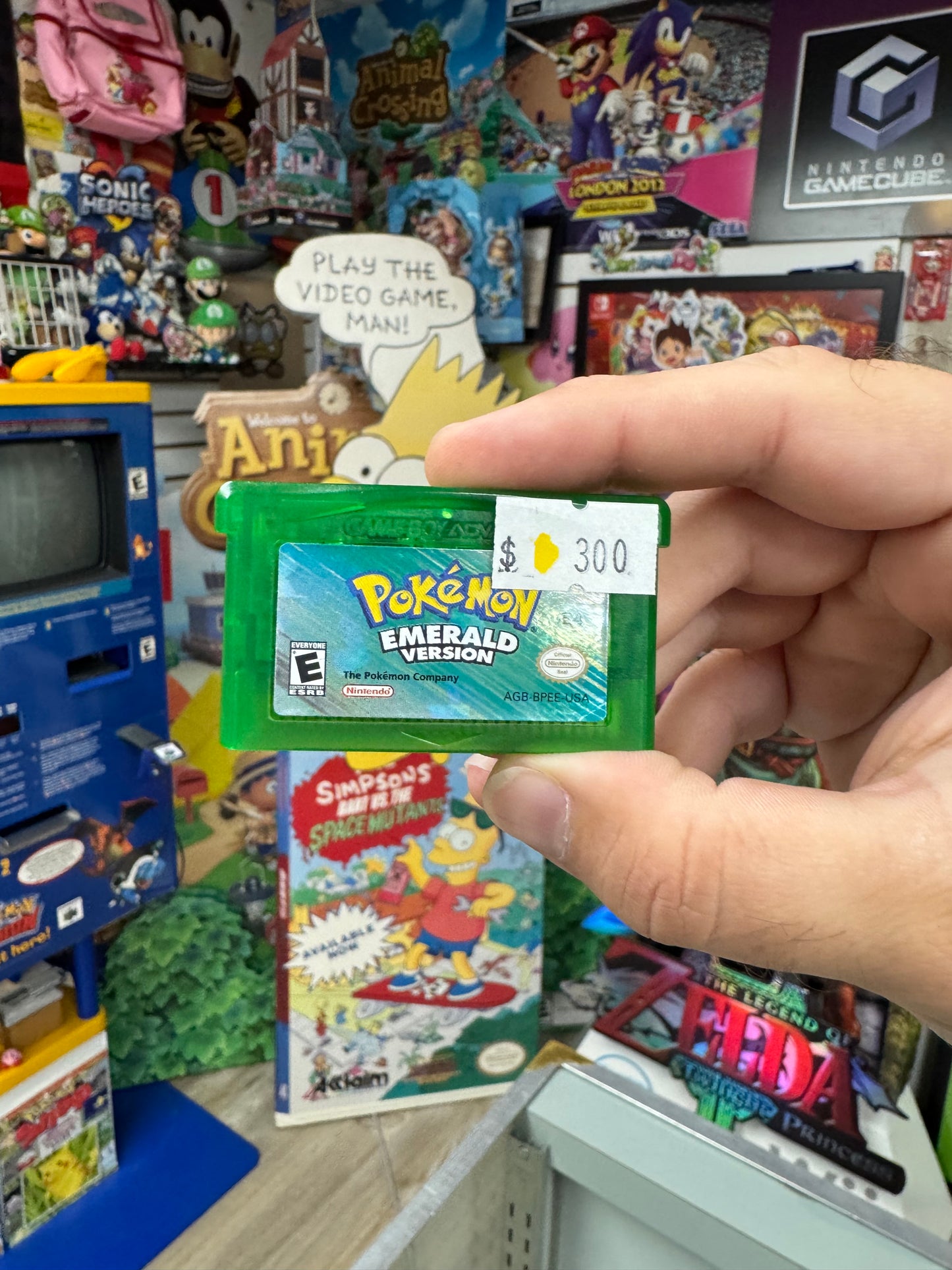 Pokemon Emerald CLEAN Label New Battery