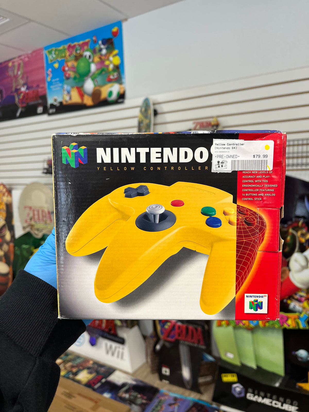 Yellow N64 Controller in Box
