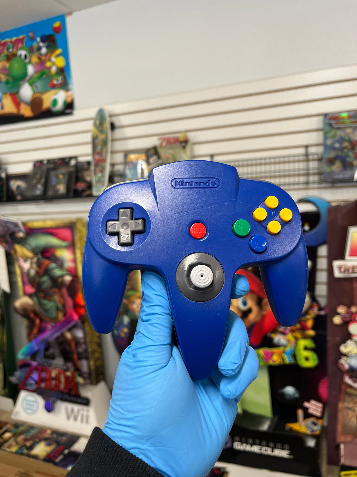Blue N64 Controller in Box