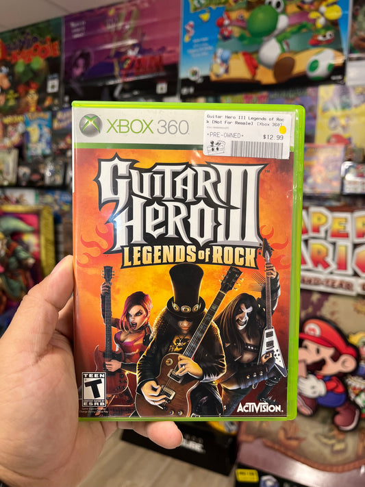 Guitar Hero III Legends of Rock [Not For Resale] - Xbox 360 CIB