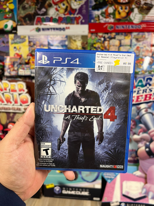 Uncharted 4 A Thief's End [Not for Resale] - PS4 CIB