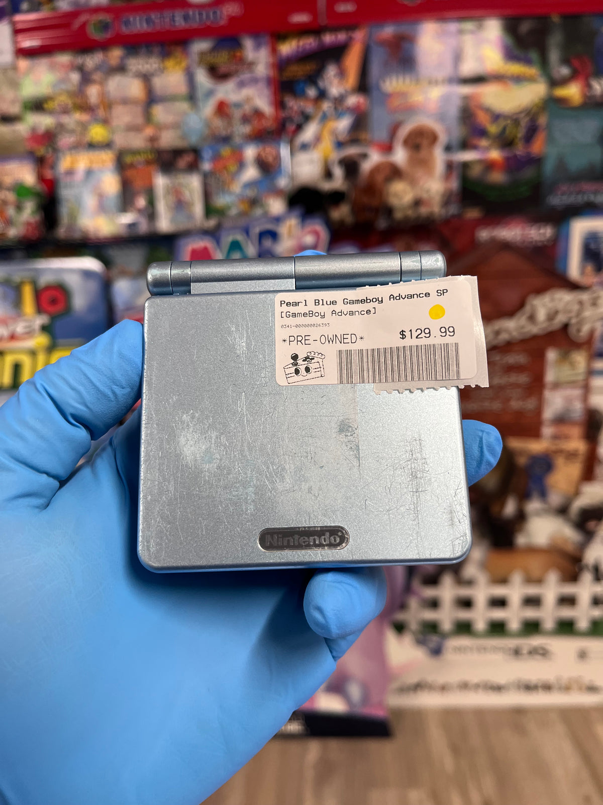 Pearl Blue Gameboy Advance SP - GBA Loose