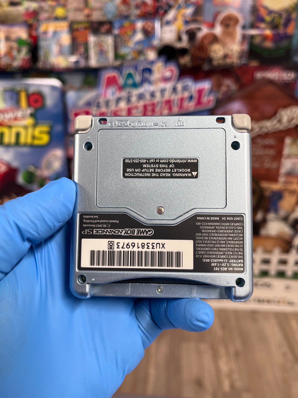 Pearl Blue Gameboy Advance SP - GBA Loose