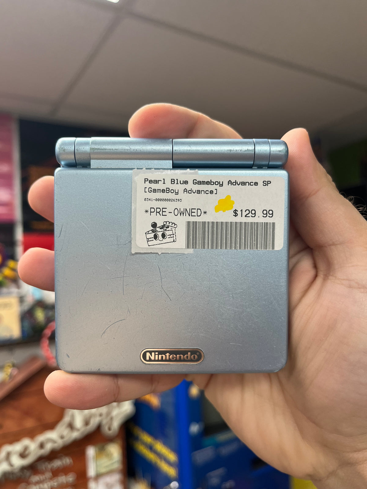 Pearl Blue Gameboy Advance SP (AGS-101)