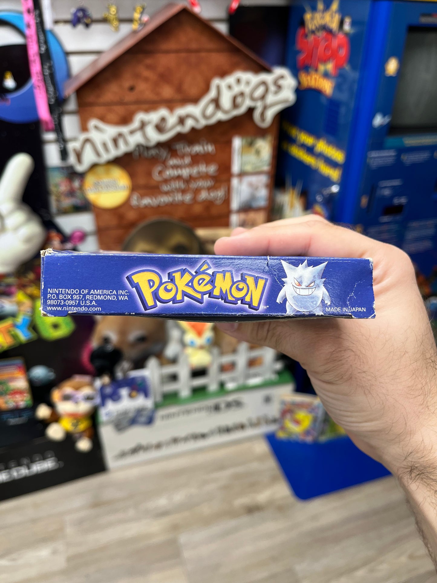 Pokemon Blue GameBoy Complete W/ Acrylic Case